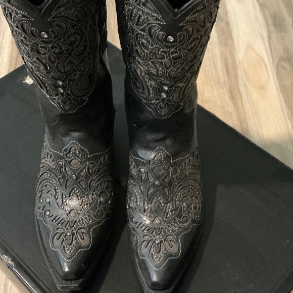 Black Star Cowboy Boots - Picture 2 of 5